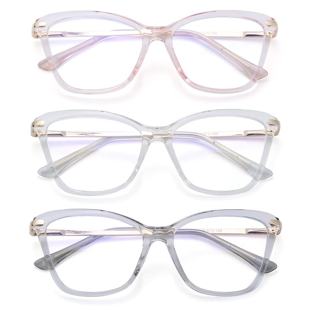 Lunettes élégantes Lunettes à verres transparents Lunettes anti-lumière bleue Mode femme homme Lunettes œil de chat Lunettes de jeu pour ordinateur Protection oculaire Lunettes de vue