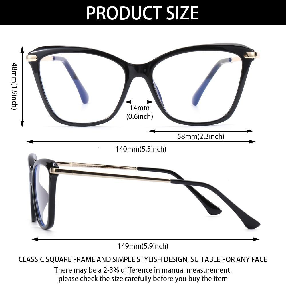 Lunettes élégantes Lunettes à verres transparents Lunettes anti-lumière bleue Mode femme homme Lunettes œil de chat Lunettes de jeu pour ordinateur Protection oculaire Lunettes de vue