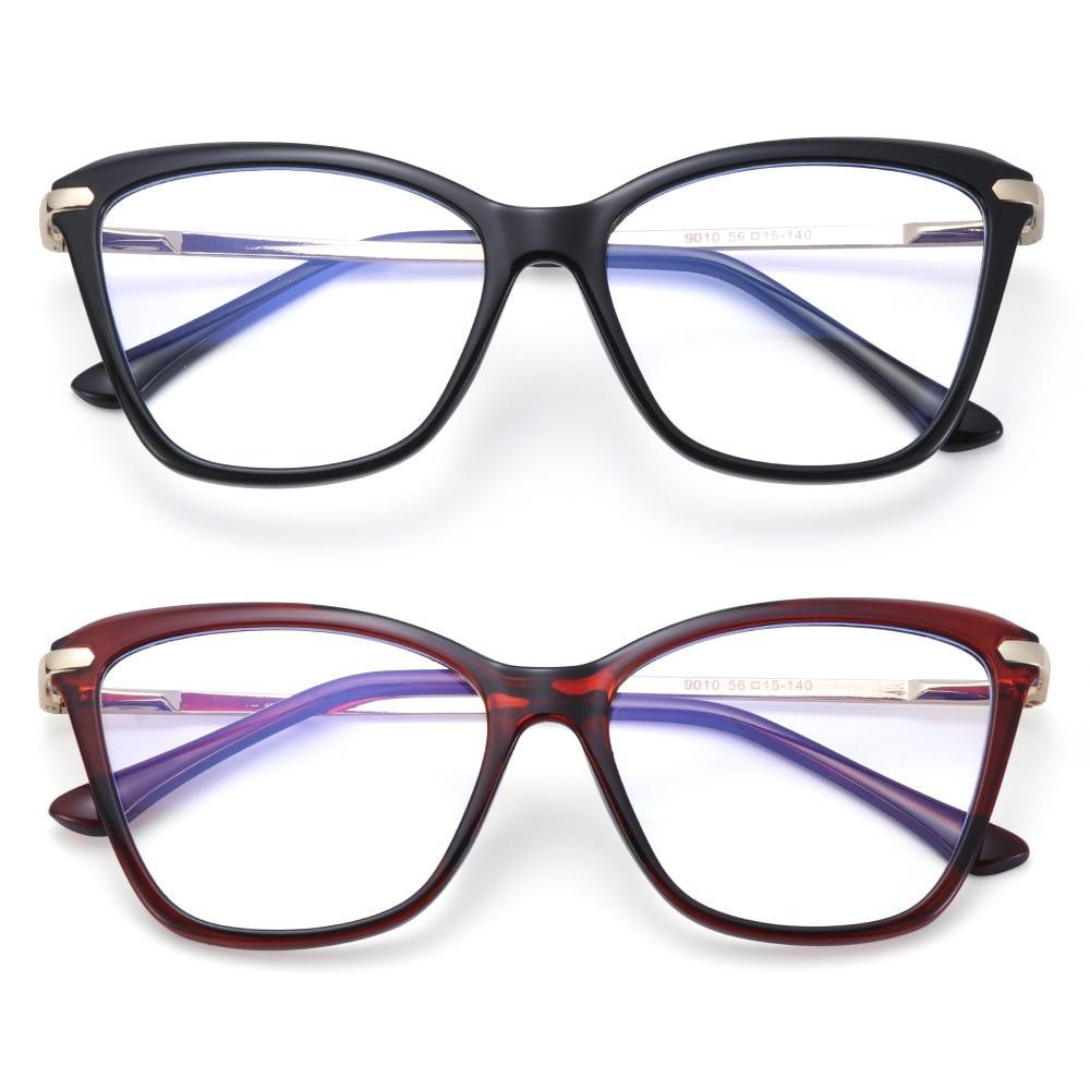 Lunettes élégantes Lunettes à verres transparents Lunettes anti-lumière bleue Mode femme homme Lunettes œil de chat Lunettes de jeu pour ordinateur Protection oculaire Lunettes de vue