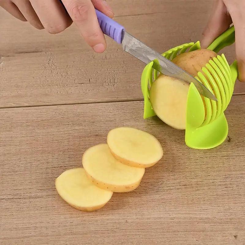 Accessoires de cuisine gadget créatif trancheuse à tomates coupe-pain coupe-fruits et légumes coupe-pommes de terre élégant ustensile de cuisine portatif