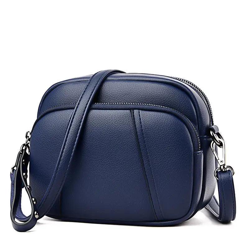 Sac à bandoulière en cuir souple élégant pour femmes, petit sac décontracté avec bandoulière amovible et réglable, grande capacité