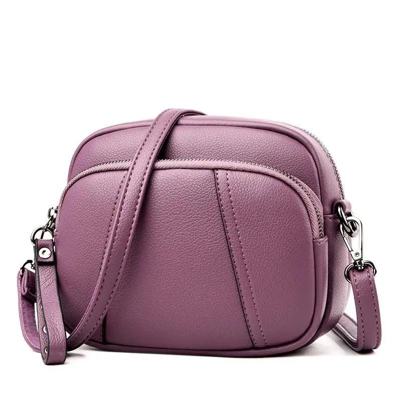 Sac à bandoulière en cuir souple élégant pour femmes, petit sac décontracté avec bandoulière amovible et réglable, grande capacité