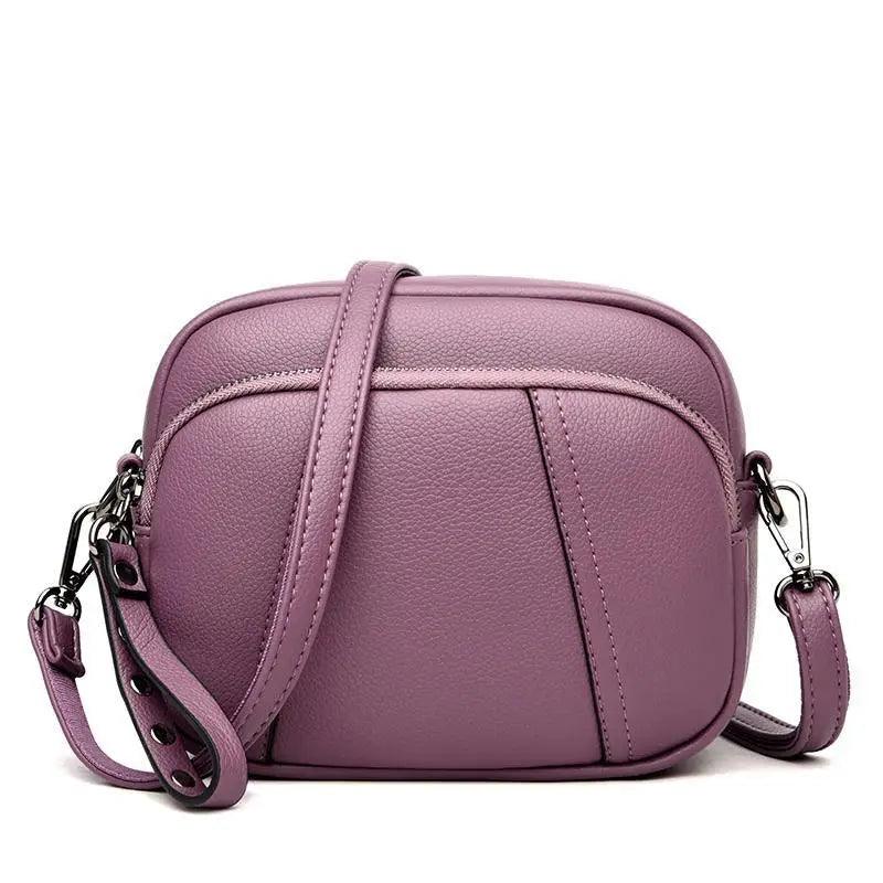 Sac à bandoulière en cuir souple élégant pour femmes, petit sac décontracté avec bandoulière amovible et réglable, grande capacité