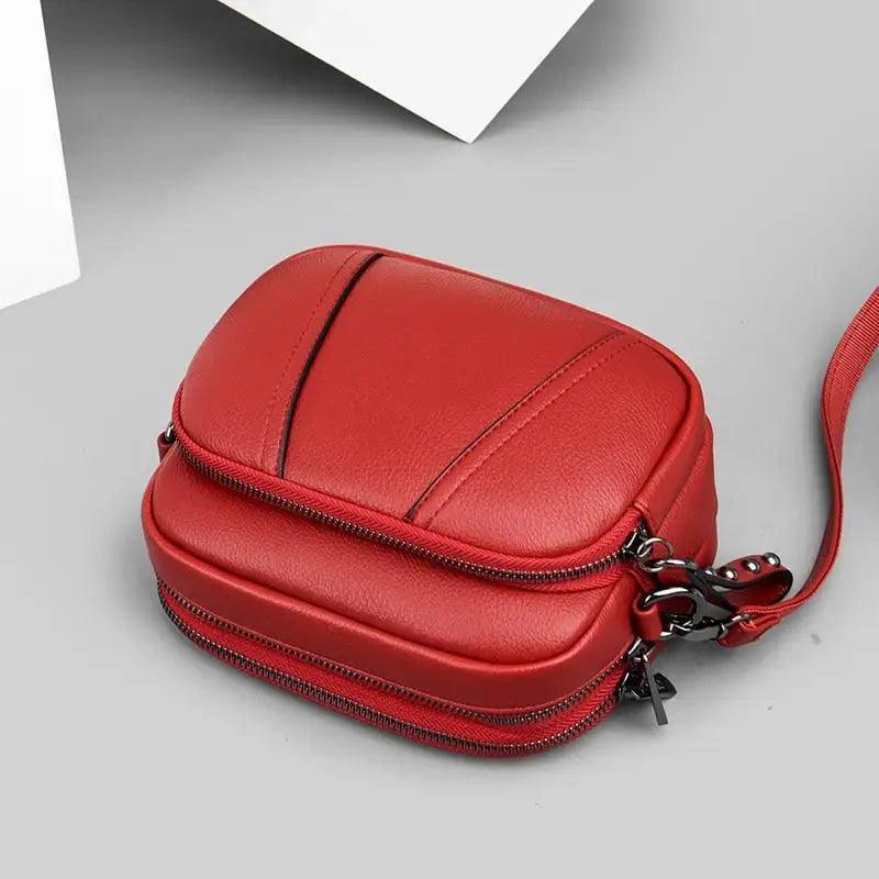 Sac à bandoulière en cuir souple élégant pour femmes, petit sac décontracté avec bandoulière amovible et réglable, grande capacité