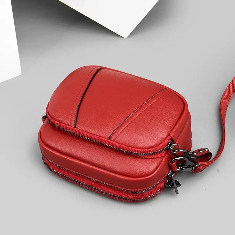 Sac à bandoulière en cuir souple élégant pour femmes, petit sac décontracté avec bandoulière amovible et réglable, grande capacité