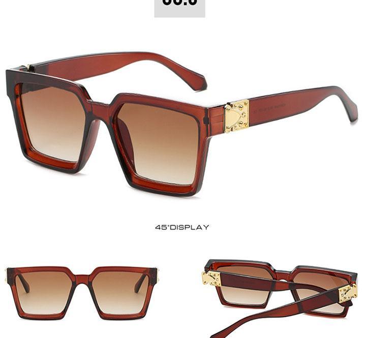 Lunettes de soleil carrées élégantes pour femmes et lunettes de vue de luxe pour femmes et hommes, lunettes de soleil carrées pour hommes, montures de lunettes surdimensionnées pour femmes, plusieurs teintes inspirées de paillettes, nuances élégantes