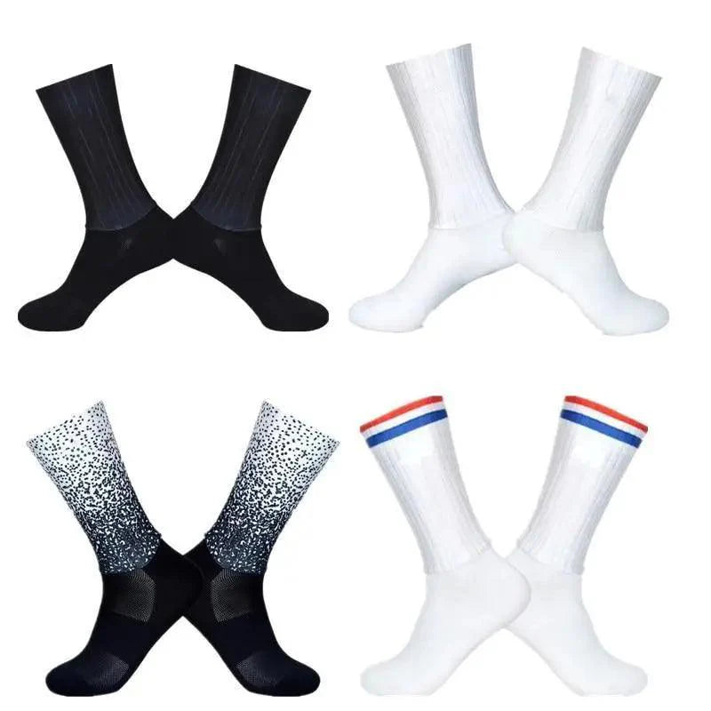 Chaussettes de Cyclisme Estivales Élégantes Respirantes pour Hommes, Antidérapantes, Sans Couture, Chaussettes de Sport Modernes pour Hommes, Chaussettes de Course et de Sport