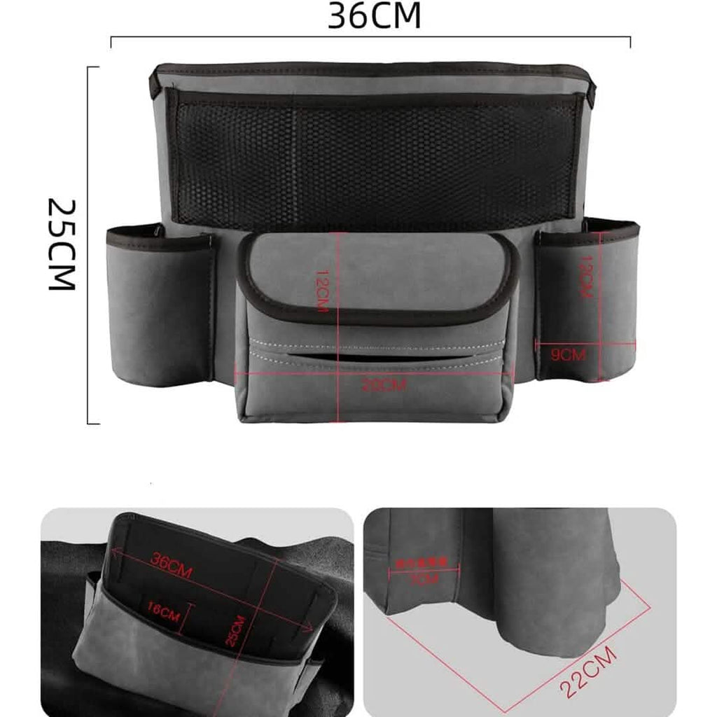Rangement en suède grande capacité pour sac à main de voiture