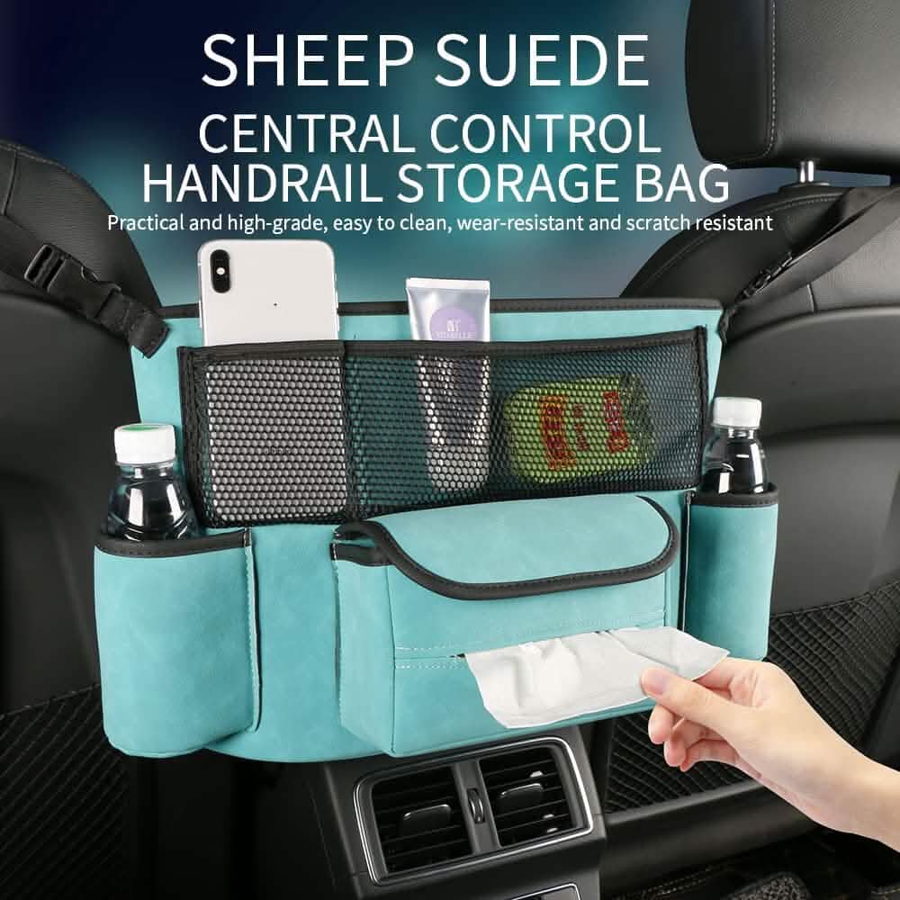 Rangement en suède grande capacité pour sac à main de voiture