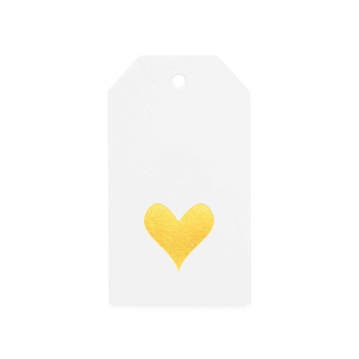 Sugar Paper - Étiquette cadeau « Cœur doré » (1 pièce)