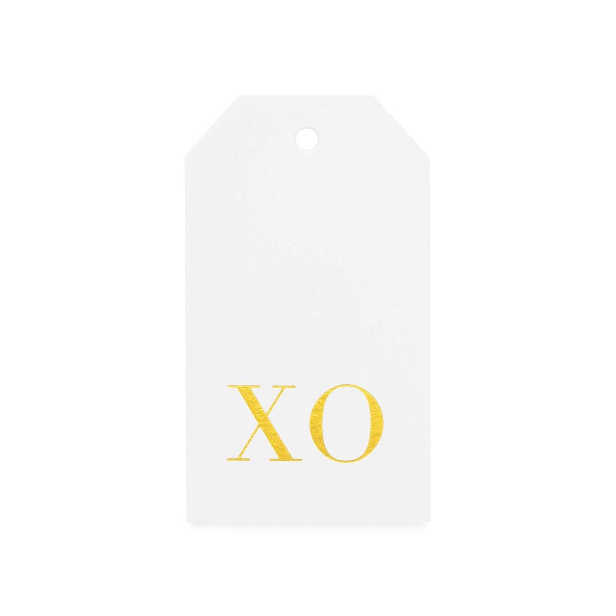 Sugar Paper - Étiquette cadeau dorée « XO » (1 unité)