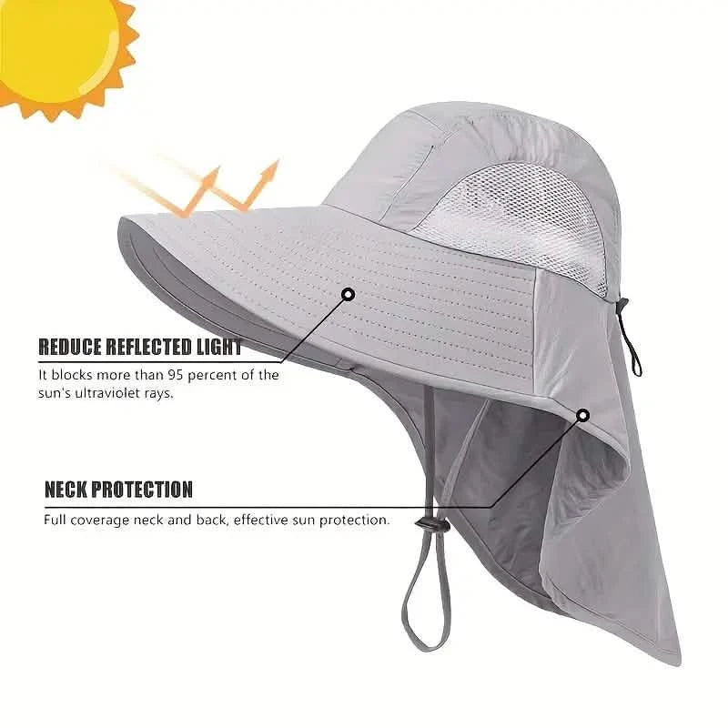 Chapeau de soleil de plage d'été pour le cou