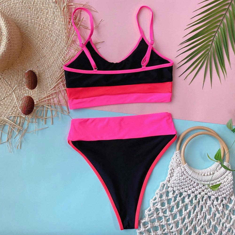 Maillot de bain deux pièces vintage mignon pour femme, maillot de bain fendu, maillot de bain d'été, bikini ample, maillot de bain rétro, maillot de bain de plage tendance, spa d'été, plage, surf, sport