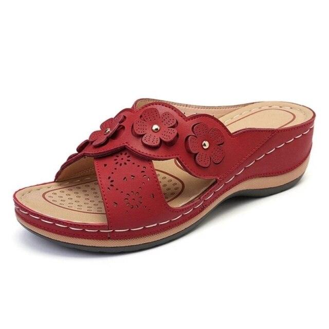 Sandales plates d'été pour femmes, multicolores, faites à la main, style rétro, avec fleurs, tongs, pantoufles, sandales plates mignonnes, sandales plates à lanières et bout ouvert pour femmes.
