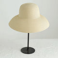 Nouveau chapeau d'été pour femme, chapeau de soleil pliable pour la plage, nouveau chapeau d'été pour femme, grand bord large, souple, pliable, chapeau de paille, grand bord élégant, chapeau de soleil de voyage blanc 55-58CM