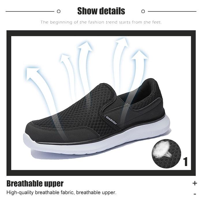 Chaussures légères d'été pour hommes, qualité respirante, chaussures de marche décontractées ultra légères et respirantes de style espadrille, chaussures de sport antidérapantes et athlétiques.