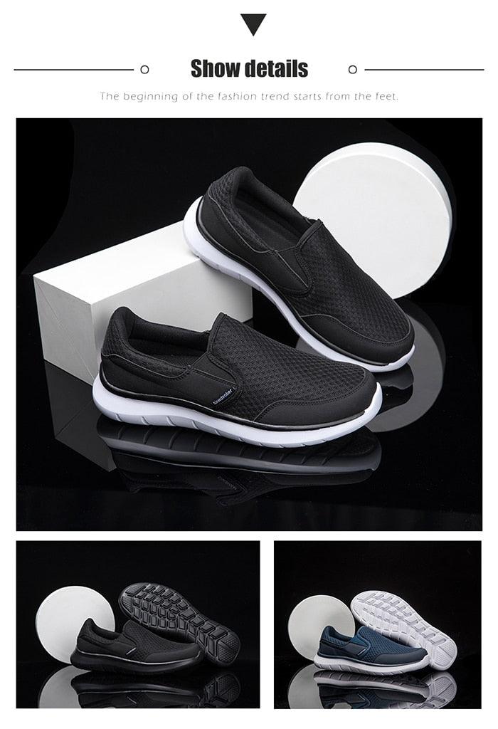 Chaussures légères d'été pour hommes, qualité respirante, chaussures de marche décontractées ultra légères et respirantes de style espadrille, chaussures de sport antidérapantes et athlétiques.