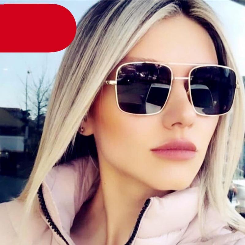 Lunettes de soleil carrées de luxe d'été pour femmes, design élégant, lunettes pour femmes et hommes, design tendance, lunettes légères, lunettes de soleil de protection UV pour femmes