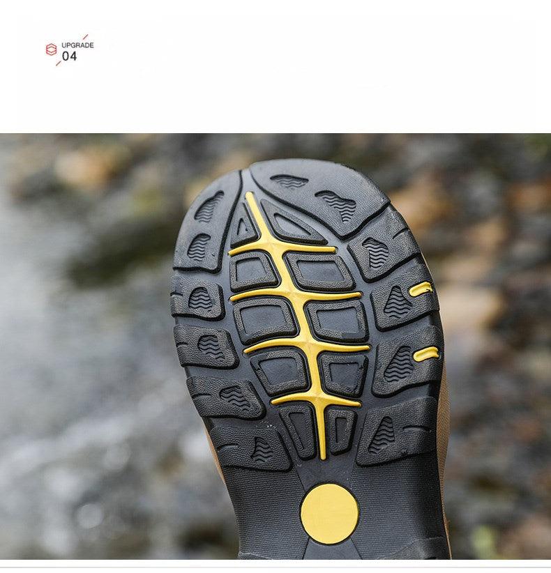 Sandales d'été respirantes pour hommes Chaussures décontractées de plage Semelle épaisse Bout fermé Chaussures aquatiques Randonnée Pêche Sandales de marche à bout fermé pour l'extérieur sportives légères Respirantes Imperméables