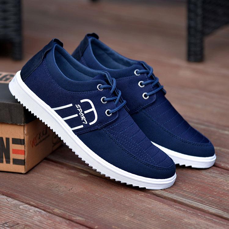 Chaussures d'été décontractées élégantes pour hommes, en toile respirante, mode, décontractées, sneakers, respirantes, confortables, pour la marche, design moderne
