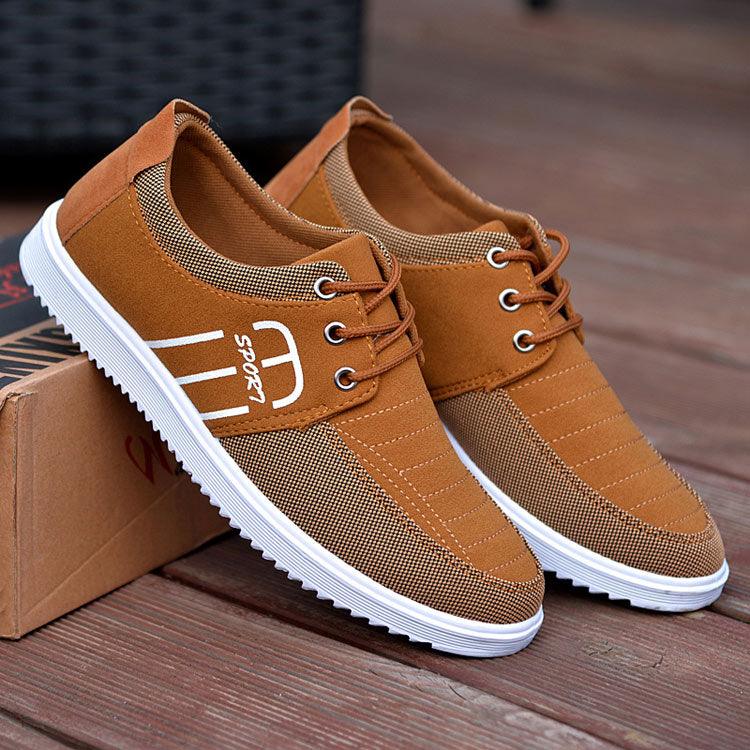 Chaussures d'été décontractées élégantes pour hommes, en toile respirante, mode, décontractées, sneakers, respirantes, confortables, pour la marche, design moderne