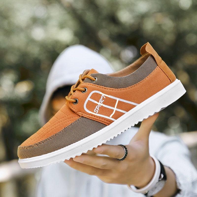 Chaussures d'été décontractées élégantes pour hommes, en toile respirante, mode, décontractées, sneakers, respirantes, confortables, pour la marche, design moderne