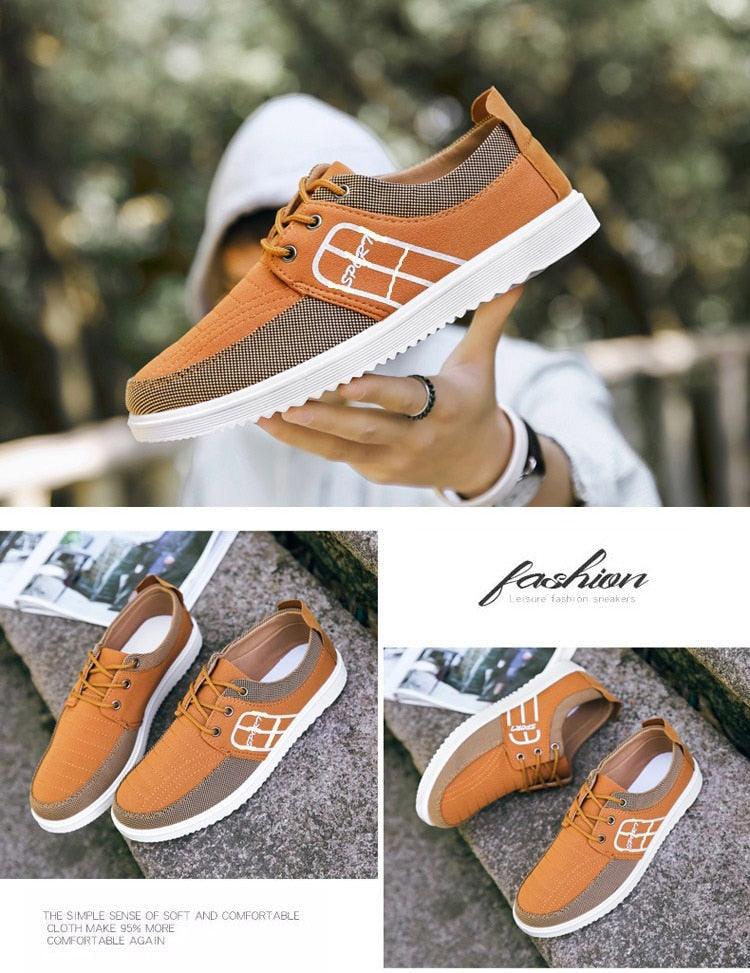 Chaussures d'été décontractées élégantes pour hommes, en toile respirante, mode, décontractées, sneakers, respirantes, confortables, pour la marche, design moderne