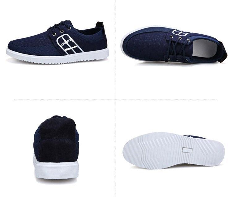 Chaussures d'été décontractées élégantes pour hommes, en toile respirante, mode, décontractées, sneakers, respirantes, confortables, pour la marche, design moderne