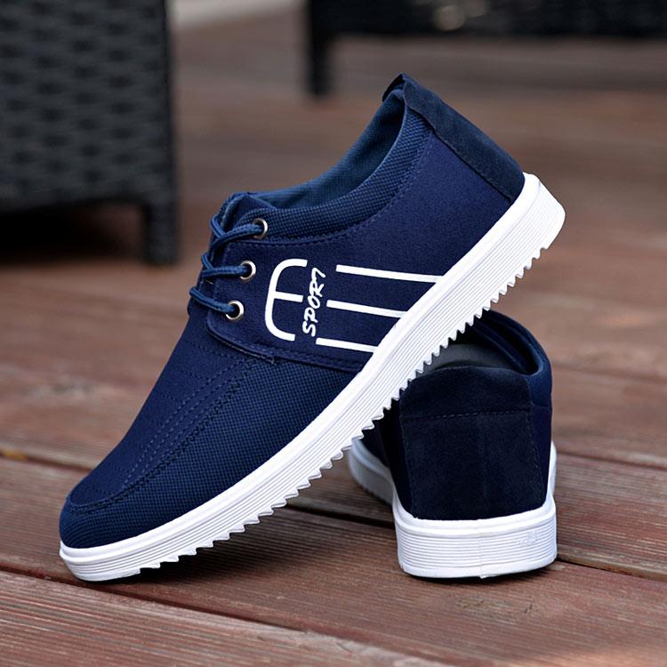 Chaussures d'été décontractées élégantes pour hommes, en toile respirante, mode, décontractées, sneakers, respirantes, confortables, pour la marche, design moderne