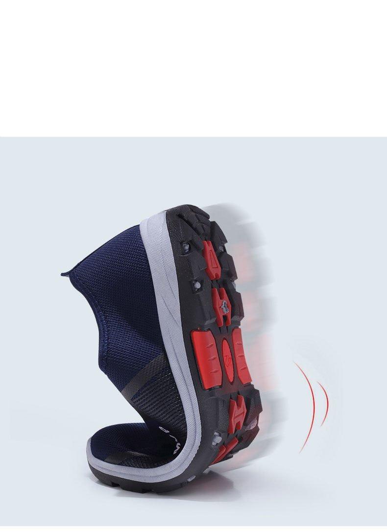 Baskets légères d'été en maille pour hommes, chaussures de marche Tenis respirantes, espadrilles à enfiler pour hommes, chaussures d'été et d'automne respirantes en maille, baskets au design tendance, espadrilles
