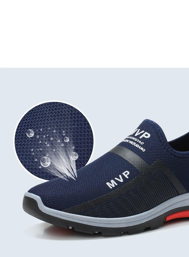 Baskets légères d'été en maille pour hommes, chaussures de marche Tenis respirantes, espadrilles à enfiler pour hommes, chaussures d'été et d'automne respirantes en maille, baskets au design tendance, espadrilles