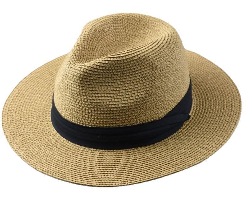 Chapeaux d'été d'extérieur pour hommes grande taille, chapeau de paille large bord pour dames, chapeau de paille de luxe unisexe, chapeaux de cérémonie classiques pour hommes, accessoires de fête