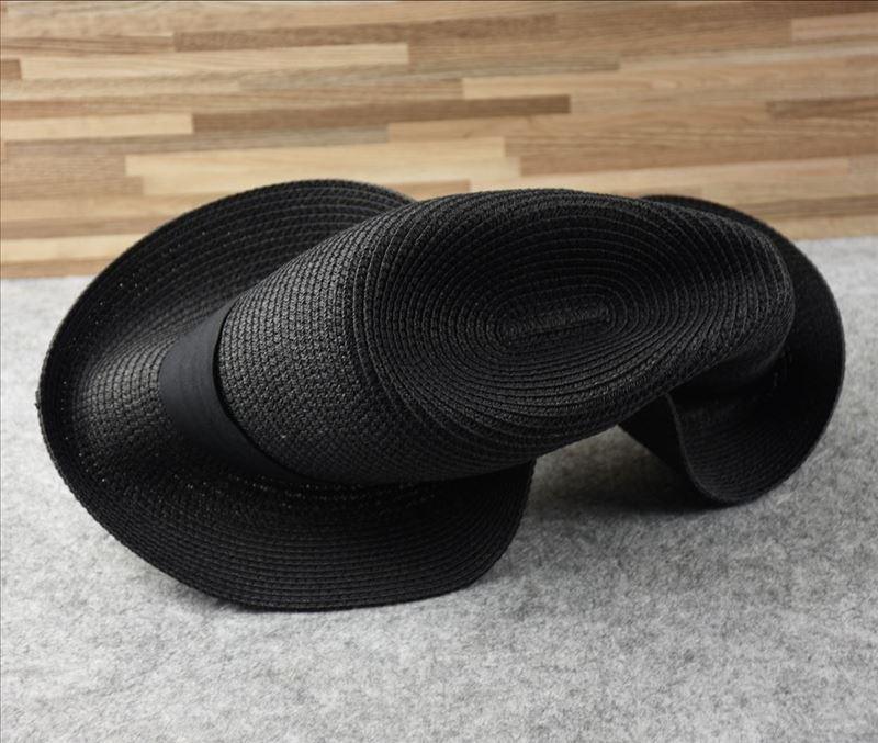 Chapeaux d'été d'extérieur pour hommes grande taille, chapeau de paille large bord pour dames, chapeau de paille de luxe unisexe, chapeaux de cérémonie classiques pour hommes, accessoires de fête