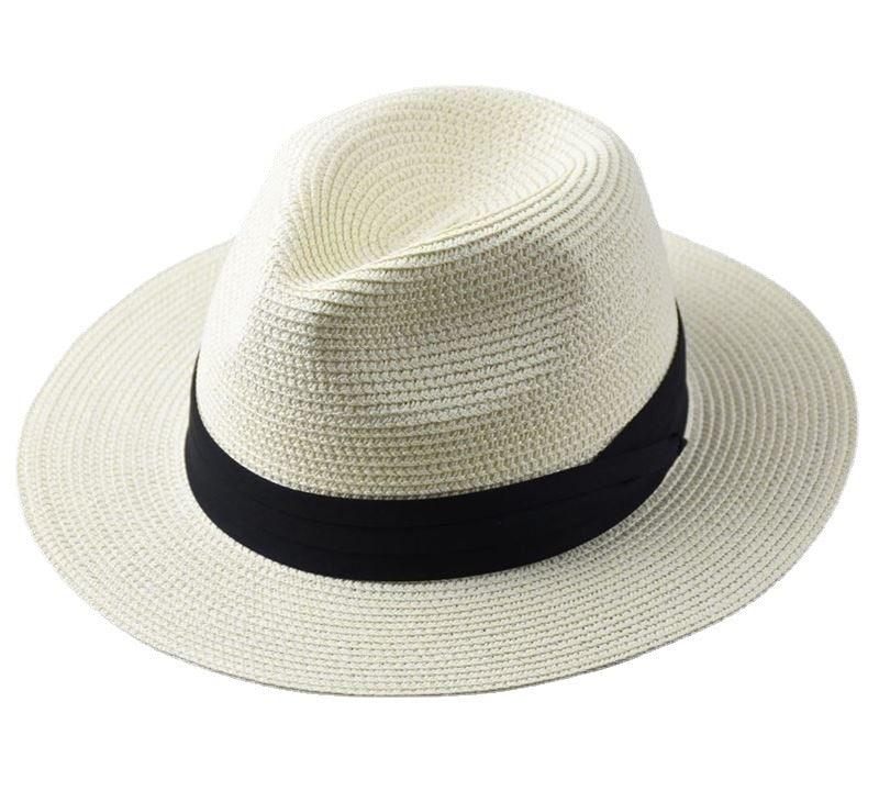 Chapeaux d'été d'extérieur pour hommes grande taille, chapeau de paille large bord pour dames, chapeau de paille de luxe unisexe, chapeaux de cérémonie classiques pour hommes, accessoires de fête