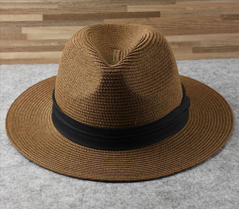 Chapeaux d'été d'extérieur pour hommes grande taille, chapeau de paille large bord pour dames, chapeau de paille de luxe unisexe, chapeaux de cérémonie classiques pour hommes, accessoires de fête