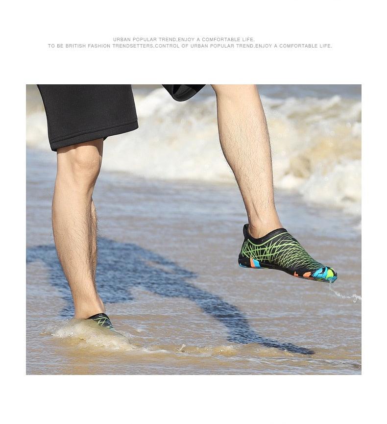 Chaussures d'eau de sport d'extérieur d'été pour hommes antidérapantes de plage, chaussures de rivière pieds nus, chaussures aquatiques à séchage rapide, pieds nus pour la plage, la natation, la rivière, la piscine, le lac, la randonnée, le kayak, le surf