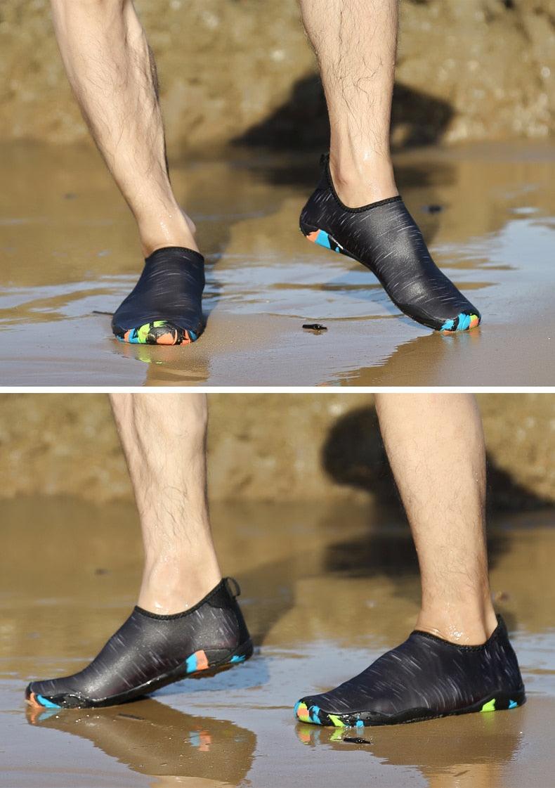 Chaussures d'eau de sport d'extérieur d'été pour hommes antidérapantes de plage, chaussures de rivière pieds nus, chaussures aquatiques à séchage rapide, pieds nus pour la plage, la natation, la rivière, la piscine, le lac, la randonnée, le kayak, le surf