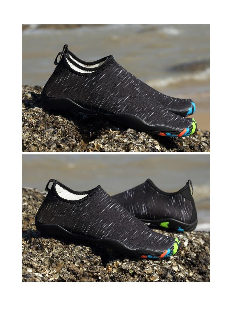 Chaussures d'eau de sport d'extérieur d'été pour hommes antidérapantes de plage, chaussures de rivière pieds nus, chaussures aquatiques à séchage rapide, pieds nus pour la plage, la natation, la rivière, la piscine, le lac, la randonnée, le kayak, le surf