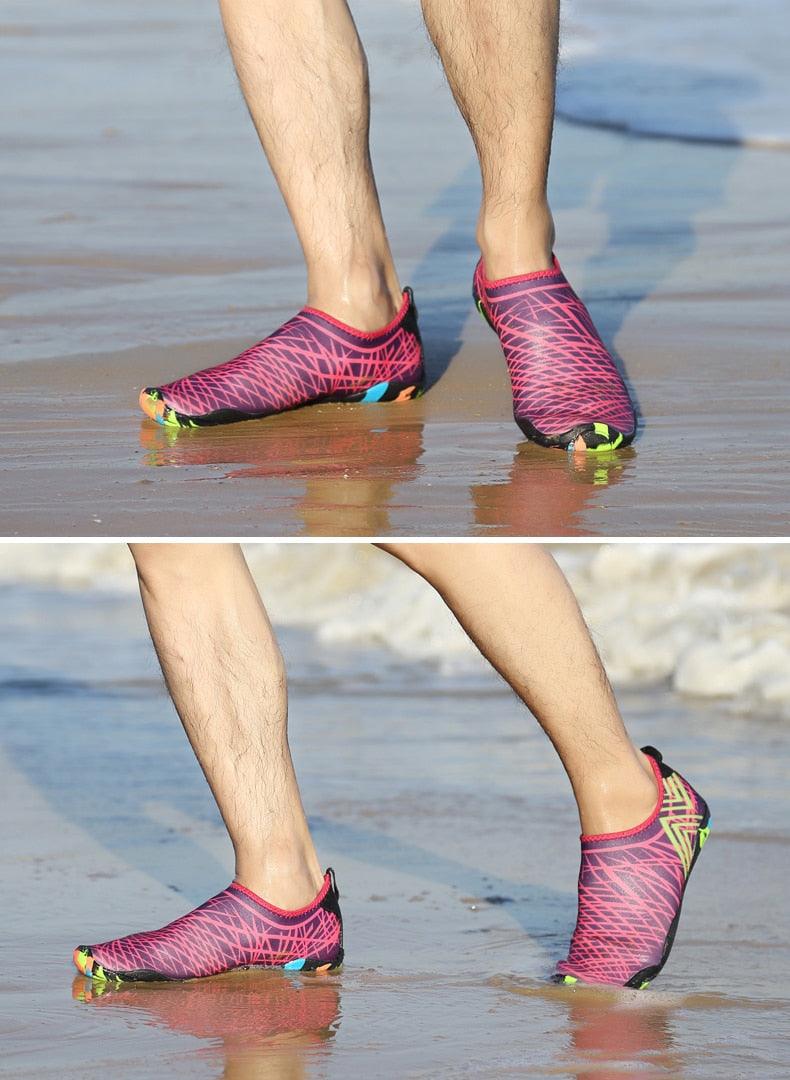 Chaussures d'eau de sport d'extérieur d'été pour hommes antidérapantes de plage, chaussures de rivière pieds nus, chaussures aquatiques à séchage rapide, pieds nus pour la plage, la natation, la rivière, la piscine, le lac, la randonnée, le kayak, le surf