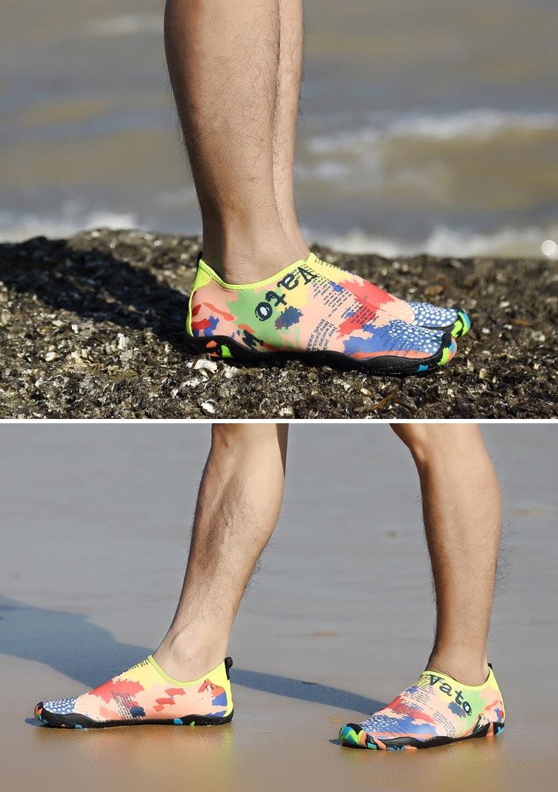 Chaussures d'eau de sport d'extérieur d'été pour hommes antidérapantes de plage, chaussures de rivière pieds nus, chaussures aquatiques à séchage rapide, pieds nus pour la plage, la natation, la rivière, la piscine, le lac, la randonnée, le kayak, le surf