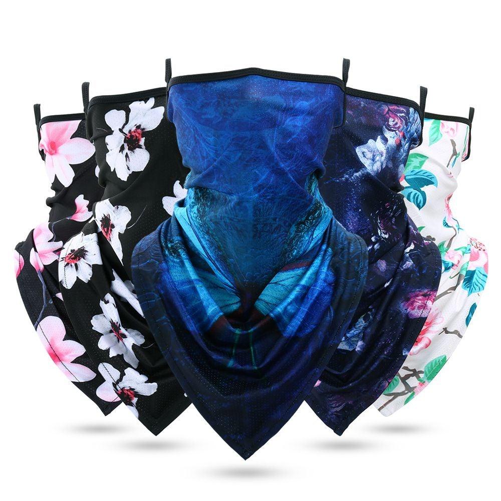 Bandana Triangle Imprimé Été Course Vélo Demi-Masques Chasse Ski Randonnée Pêche Cyclisme Snowboard Bandeau Homme VTT Masque de Pêche Réfléchissant Nuit Vélo Paintball Masque de Chasse Extérieur Shamash Écharpe Homme Femme