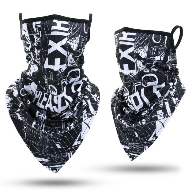 Bandana Triangle Imprimé Été Course Vélo Demi-Masques Chasse Ski Randonnée Pêche Cyclisme Snowboard Bandeau Homme VTT Masque de Pêche Réfléchissant Nuit Vélo Paintball Masque de Chasse Extérieur Shamash Écharpe Homme Femme