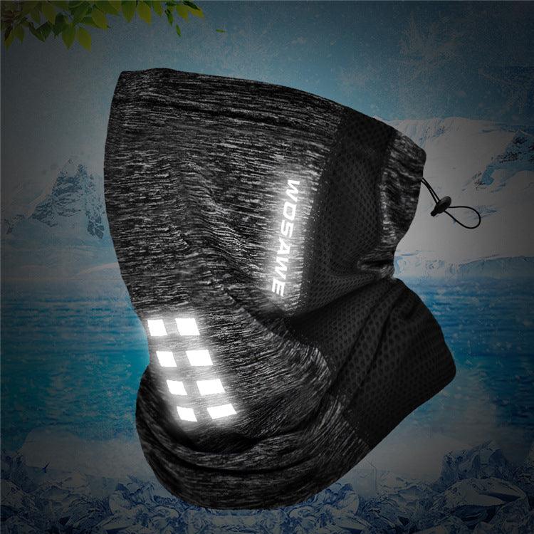Bandana Réfléchissant Cyclisme Été Écharpe Cache-Cou Respirant Anti-UV Soie Glacée Vélo VTT Moto Protection Randonnée Camping Camouflage Visage Shemagh