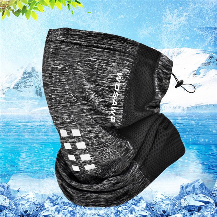 Bandana Réfléchissant Cyclisme Été Écharpe Cache-Cou Respirant Anti-UV Soie Glacée Vélo VTT Moto Protection Randonnée Camping Camouflage Visage Shemagh