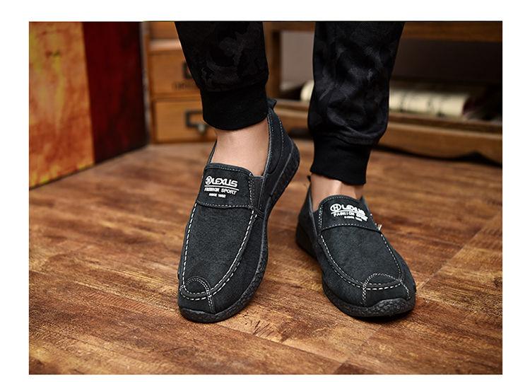Chaussures Décontractées d'Été pour Hommes, en Caoutchouc, Toile Unie, Légères, Imperméables, Plates, Baskets Décontractées, Mocassins Décontractés en Toile pour Intérieur