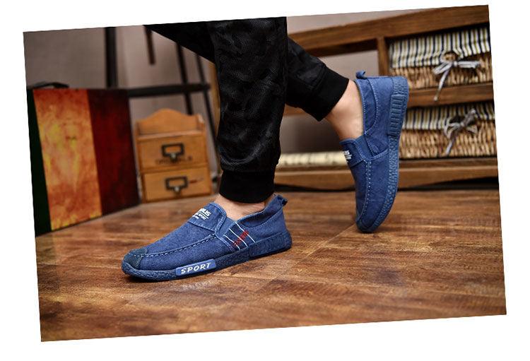 Chaussures Décontractées d'Été pour Hommes, en Caoutchouc, Toile Unie, Légères, Imperméables, Plates, Baskets Décontractées, Mocassins Décontractés en Toile pour Intérieur
