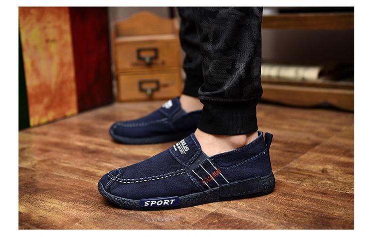 Chaussures Décontractées d'Été pour Hommes, en Caoutchouc, Toile Unie, Légères, Imperméables, Plates, Baskets Décontractées, Mocassins Décontractés en Toile pour Intérieur