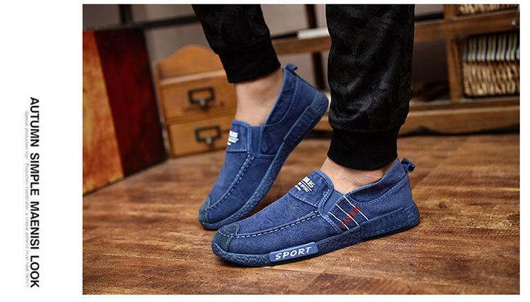 Chaussures Décontractées d'Été pour Hommes, en Caoutchouc, Toile Unie, Légères, Imperméables, Plates, Baskets Décontractées, Mocassins Décontractés en Toile pour Intérieur
