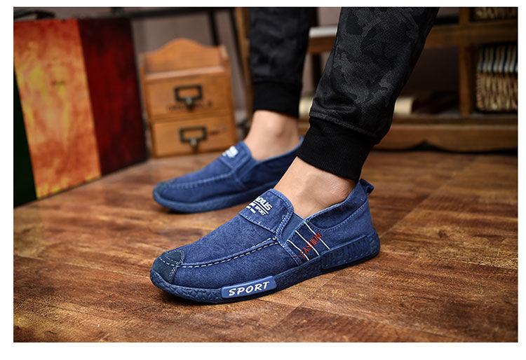 Chaussures Décontractées d'Été pour Hommes, en Caoutchouc, Toile Unie, Légères, Imperméables, Plates, Baskets Décontractées, Mocassins Décontractés en Toile pour Intérieur