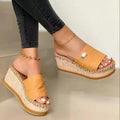 Sandales compensées d'été pour femmes, tongs douces et confortables, nouvelles chaussures décontractées d'extérieur, sandales de plage d'été, sandales de plage d'été à talons hauts, tongs compensées, chaussures de loisirs décontractées d'extérieur